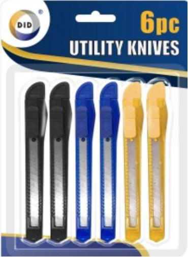 Utility Knives 6pcs  (12 in a box)